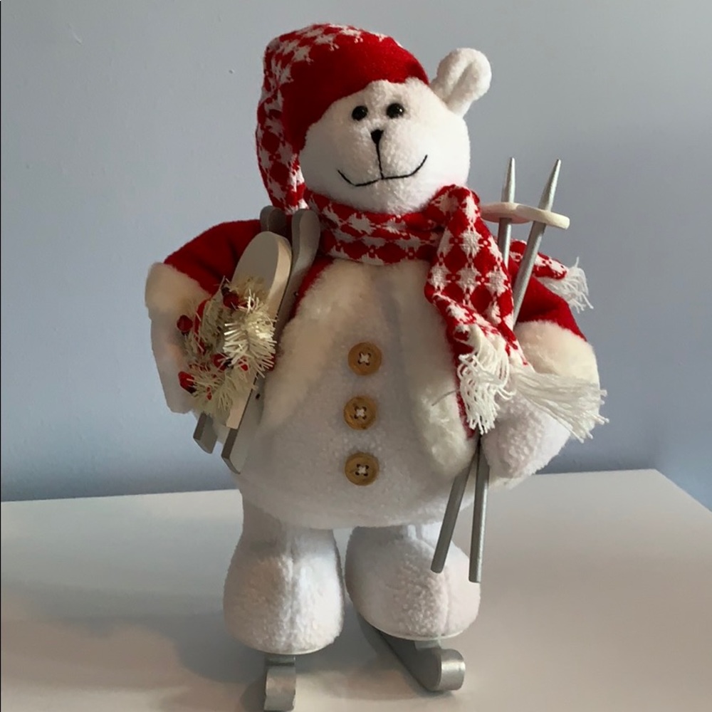 Skating bear decoration